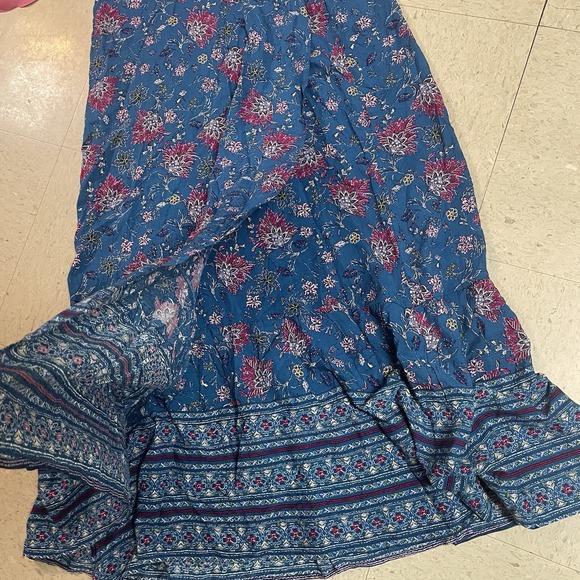 NWT BAND OF GYPSIES Womens Sz Medium Floral Ruffle Maxi‎ Wrap Skirt - Picture 5 of 8